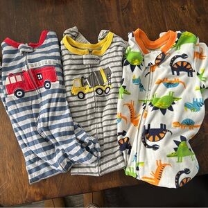 Kids Pajamas Set - Fire Truck, Construction, Dinosaur Designs